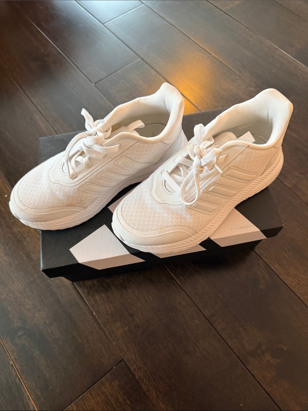 adidas Kids White Mesh Sneakers